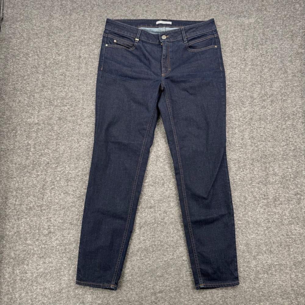 Hugo Boss Womens Dark Wash Slim Tapered Indigo Denim Jeans Size 30 business